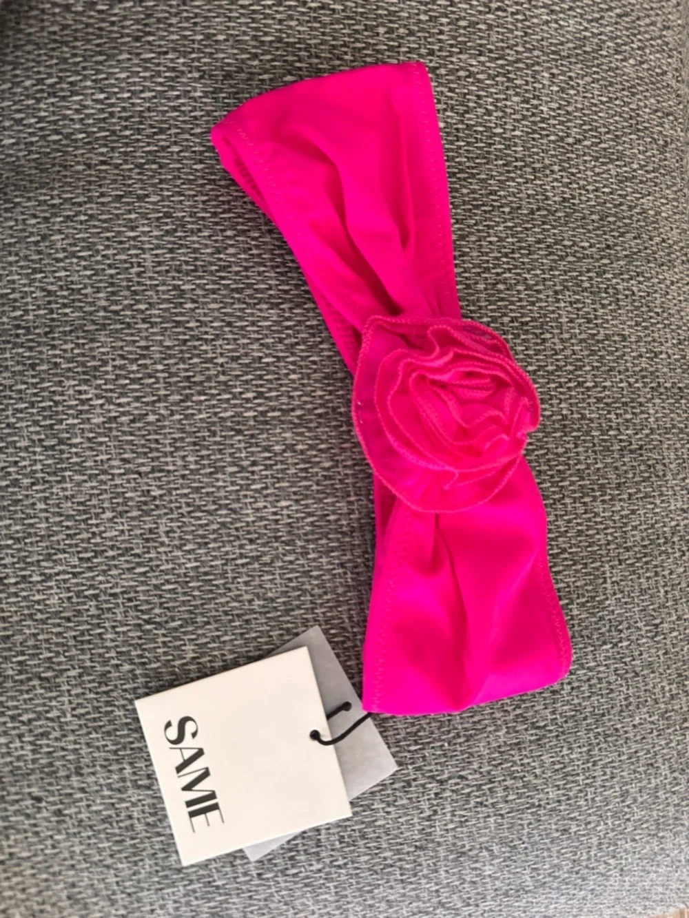 SAME Hot Pink Floral Stretch Headband